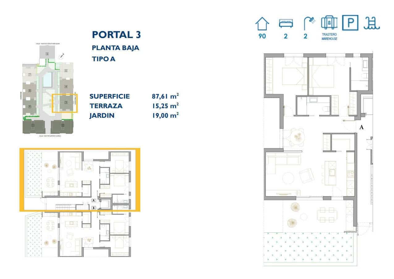 2 chambre Appartement à vendre à San Pedro del Pinatar avec piscine - 250 000 € (Ref: 9483344)