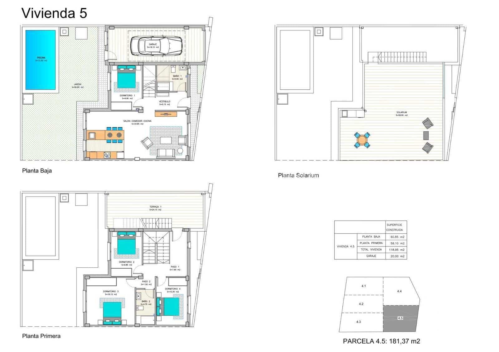 3 sovrum Villa till salu i Los Belones med pool - 355 000 € (Ref: 9483350)