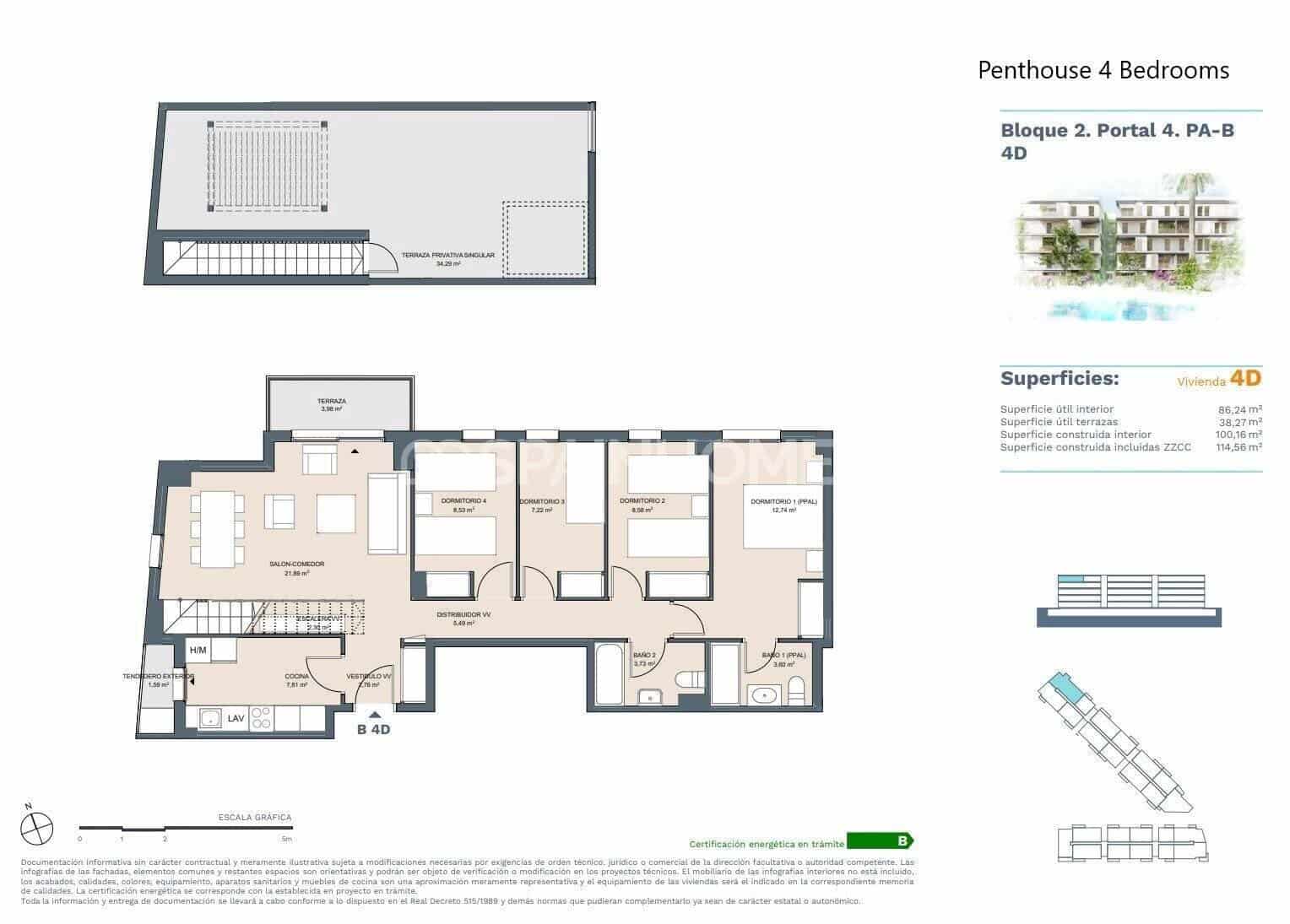 2 bedroom Flat for sale in Denia with pool - € 360,000 (Ref: 9484997)