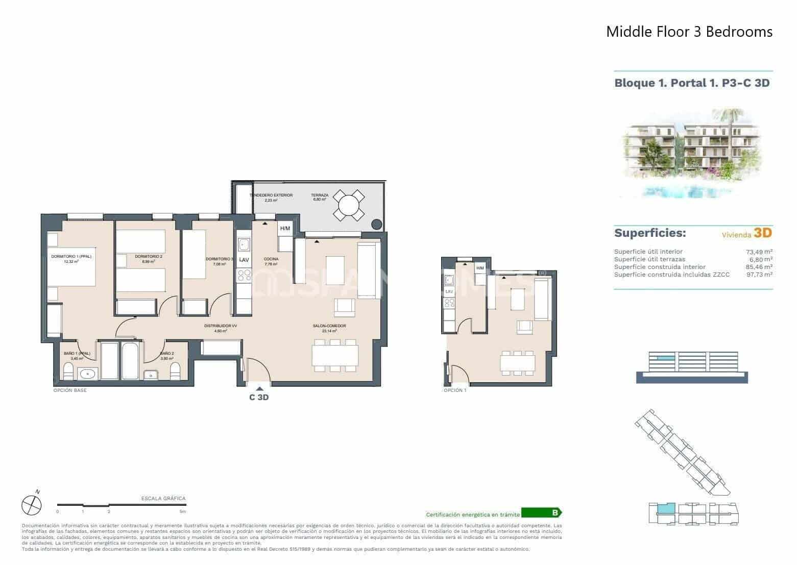 2 bedroom Flat for sale in Denia with pool - € 360,000 (Ref: 9484997)