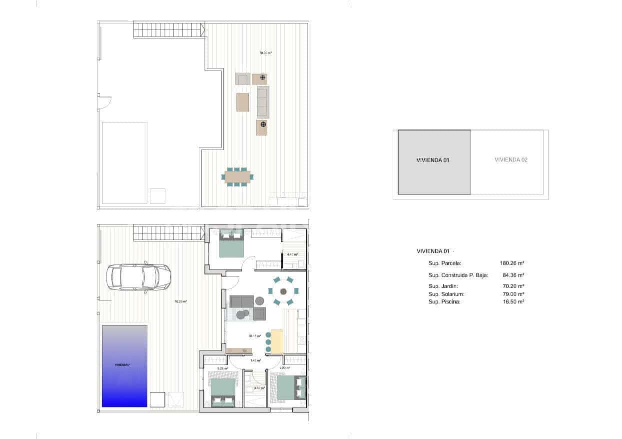 3 bedroom Villa for sale in Torre-Pacheco with pool - € 280,000 (Ref: 9833238)