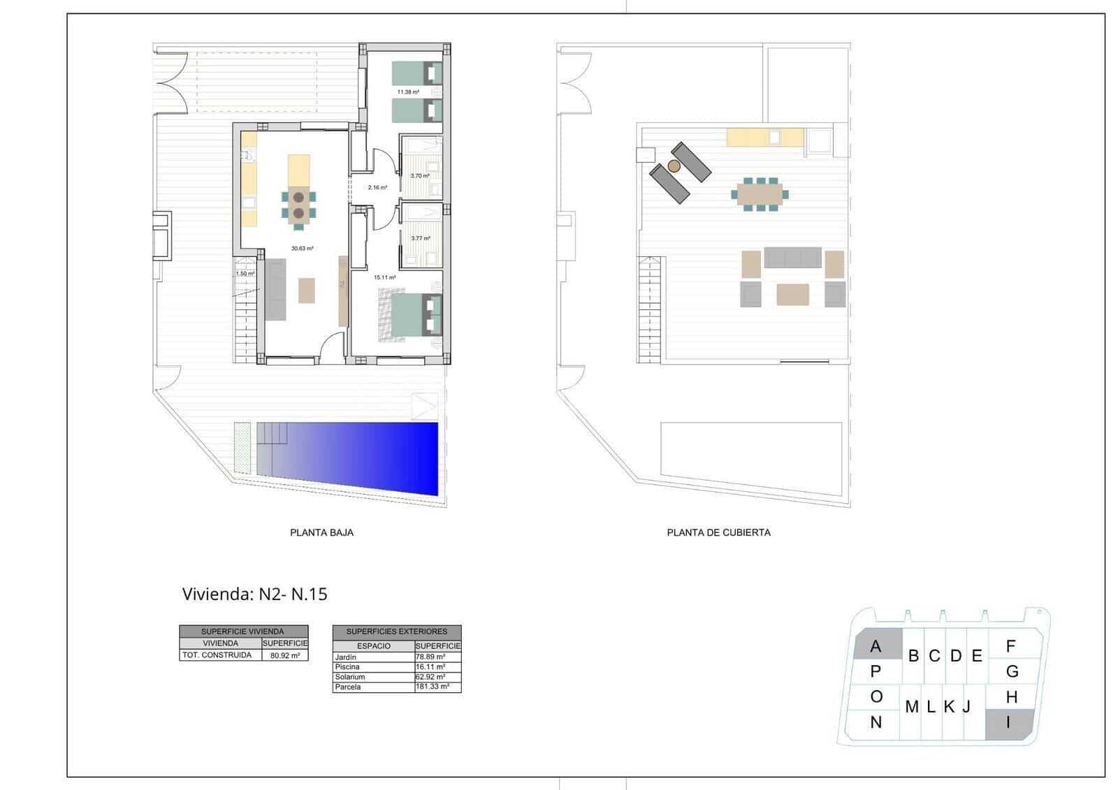 2 bedroom Villa for sale in Roldan with pool - € 260,000 (Ref: 9833246)