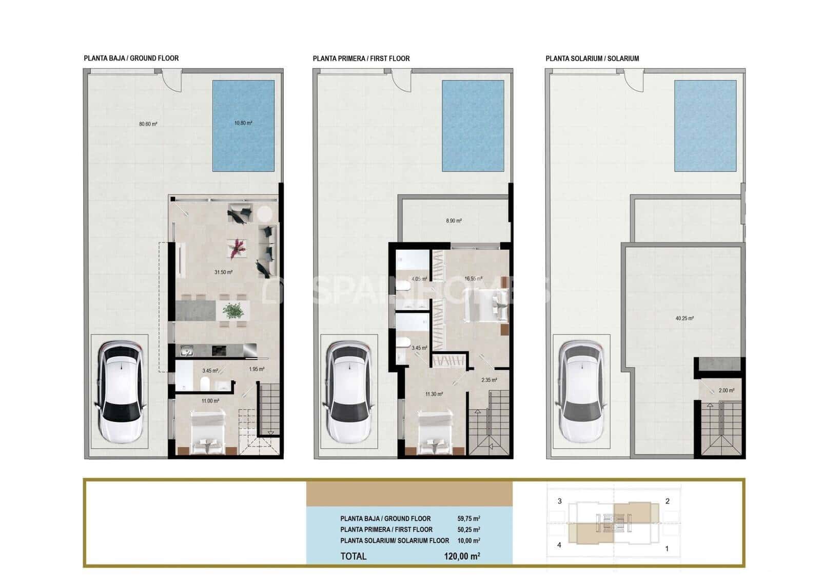 3 camera da letto Villa in vendita in Santiago de la Ribera con piscina - 377.000 € (Rif: 9835182)