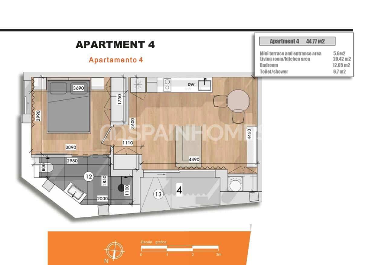 1 quarto Apartamento para venda em Torrevieja - 160 000 € (Ref: 9856331)