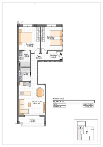 2 camera da letto Appartamento in vendita in Lo Pagan, San Pedro del Pinatar con piscina - 250.000 € (Rif: 9856333)