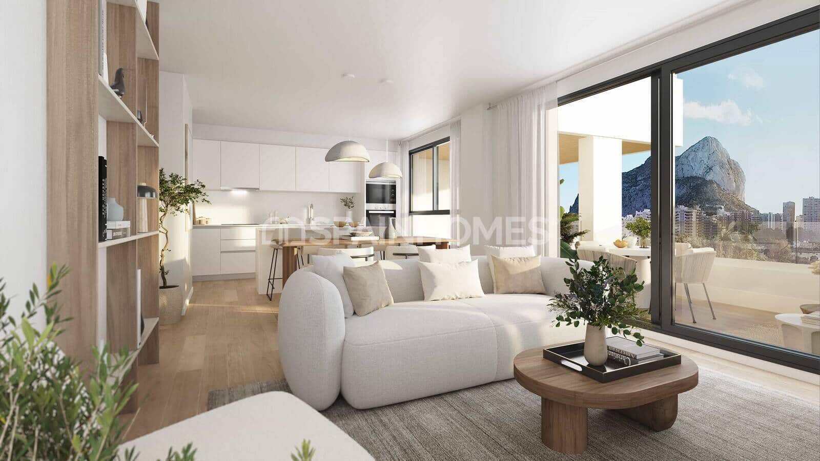 2 Zimmer Wohnung zu verkaufen in Calpe / Calp mit Pool - 398.000 € (Ref: 9875667)