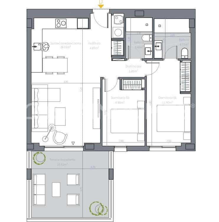 2 quarto Apartamento para venda em Las Lagunas de Mijas com piscina - 333 000 € (Ref: 9875669)