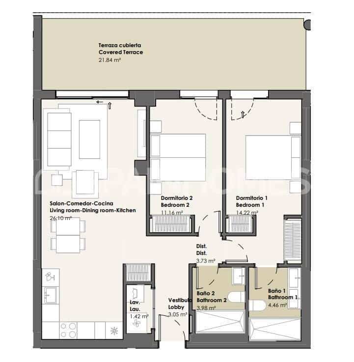 Piso de 1 habitación en Torrox en venta con piscina - 255.000 € (Ref: 9898704)