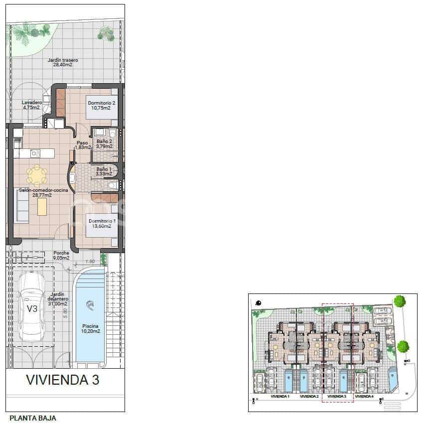 2 camera da letto Appartamento in vendita in Pilar de la Horadada con piscina - 275.000 € (Rif: 9932805)