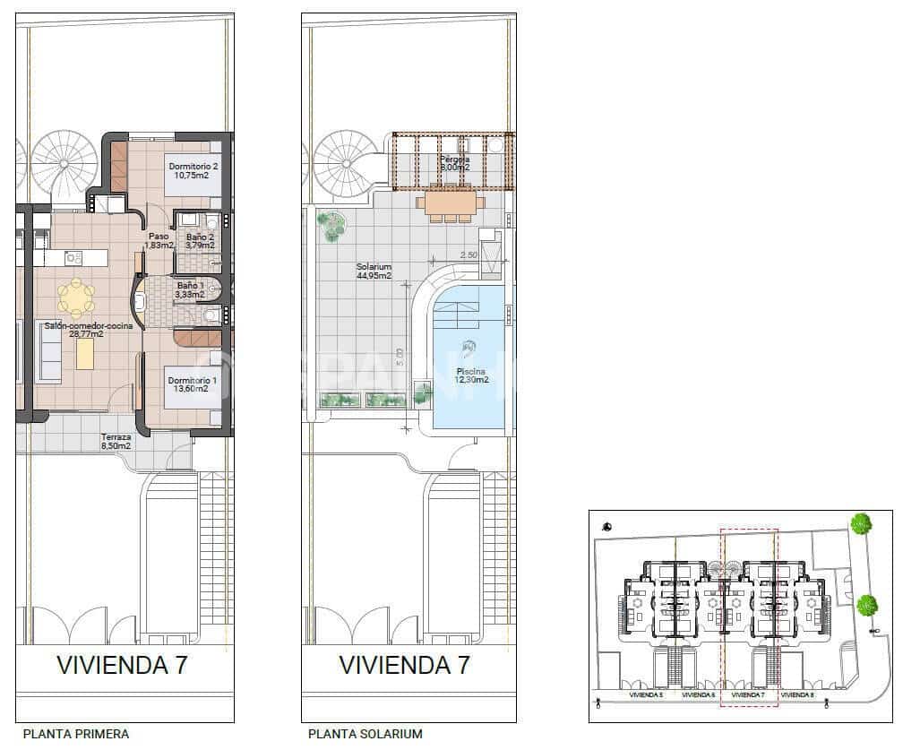 2 camera da letto Appartamento in vendita in Pilar de la Horadada con piscina - 275.000 € (Rif: 9932805)