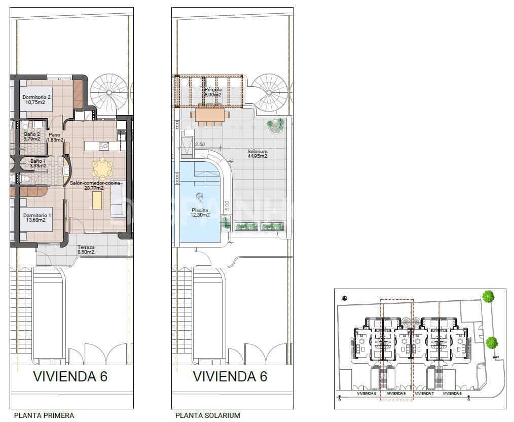 2 camera da letto Appartamento in vendita in Pilar de la Horadada con piscina - 275.000 € (Rif: 9932805)