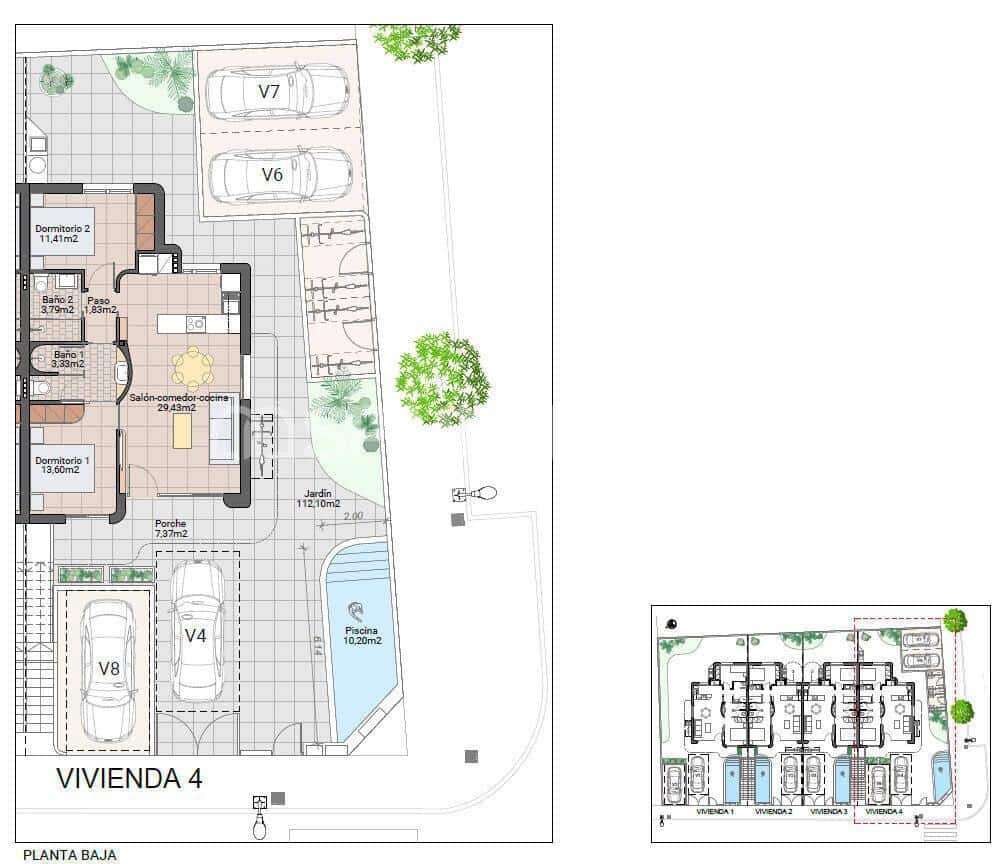 2 camera da letto Appartamento in vendita in Pilar de la Horadada con piscina - 275.000 € (Rif: 9932805)