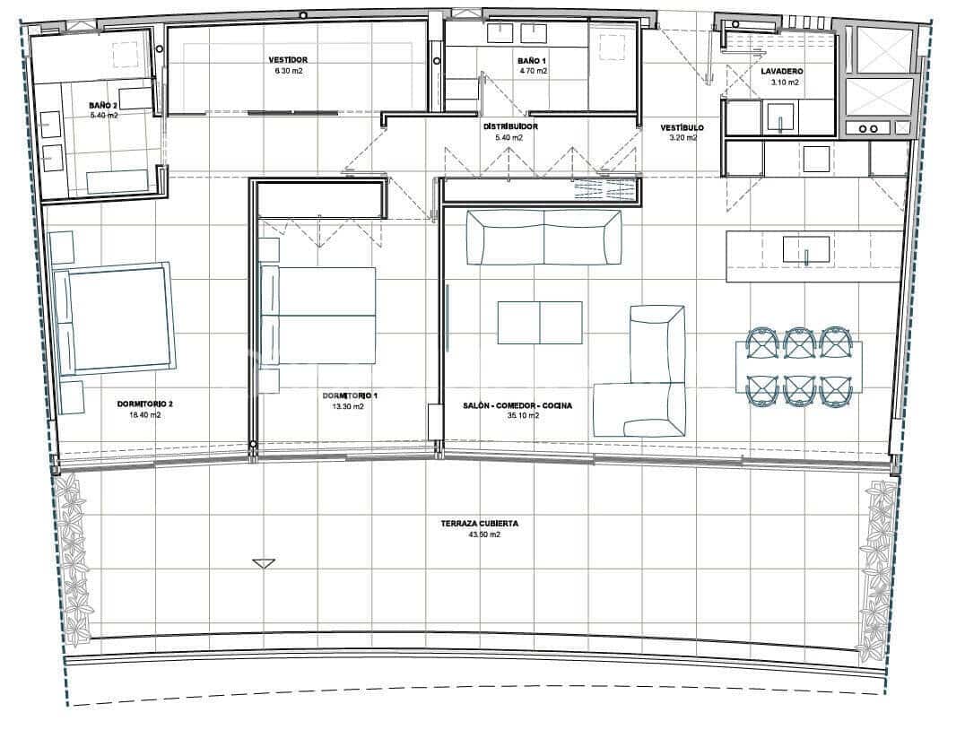 Piso de 2 habitaciones en Fuengirola en venta con piscina - 885.000 € (Ref: 9941707)