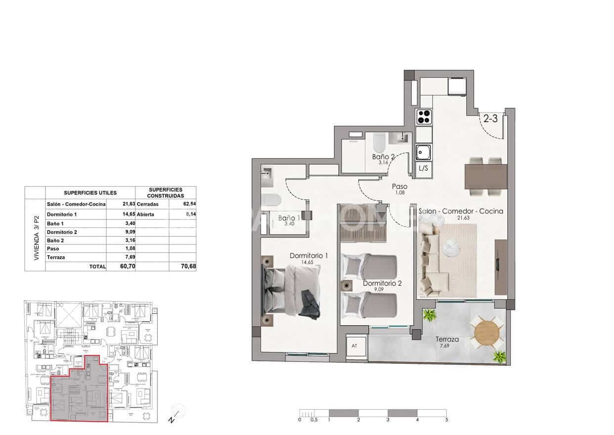 2 bedroom Flat for sale in Santa Pola with pool - € 238,000 (Ref: 9961982)