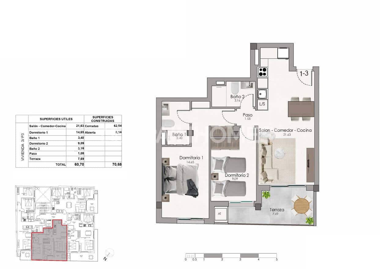 2 bedroom Flat for sale in Santa Pola with pool - € 238,000 (Ref: 9961982)