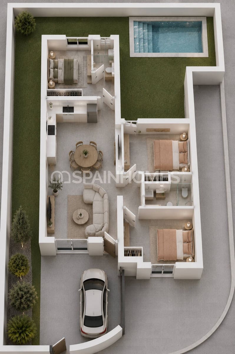 3 quarto Moradia para venda em Mazarron com piscina - 240 000 € (Ref: 9998070)