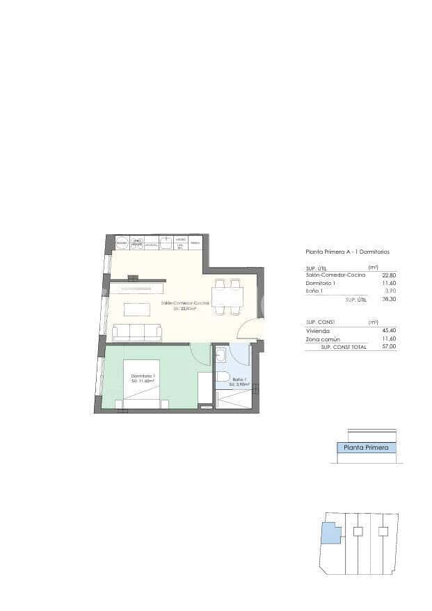 1 soveværelse Lejlighed til salg i Torrevieja med swimmingpool - € 219.000 (Ref: 9998071)