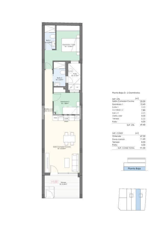 1 soveværelse Lejlighed til salg i Torrevieja med swimmingpool - € 219.000 (Ref: 9998071)