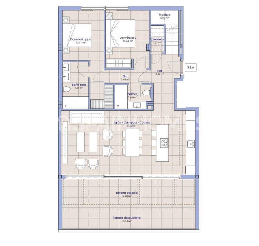 3 soveværelse Lejlighed til salg i Miraflores med swimmingpool - € 945.000 (Ref: 9998073)
