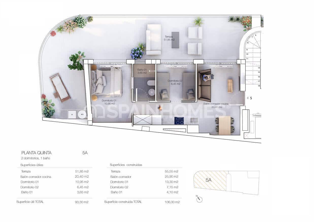 1 soverom Leilighet til salgs i Torrevieja med svømmebasseng - € 399 000 (Ref: 9998077)