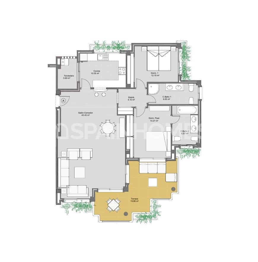 2 chambre Appartement à vendre à Dehesa de Campoamor avec piscine - 299 000 € (Ref: 9998079)