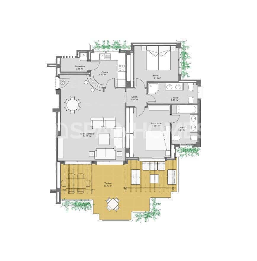 2 chambre Appartement à vendre à Dehesa de Campoamor avec piscine - 299 000 € (Ref: 9998079)