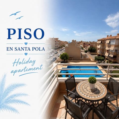 3 camera da letto Appartamento da affittare in Santa Pola con piscina garage - 900 € (Rif: 10022054)