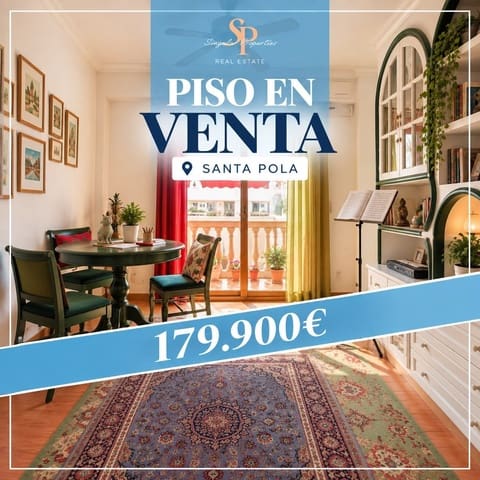 Piso de 2 habitaciones en Santa Pola en venta - 179.900 € (Ref: 10085538)