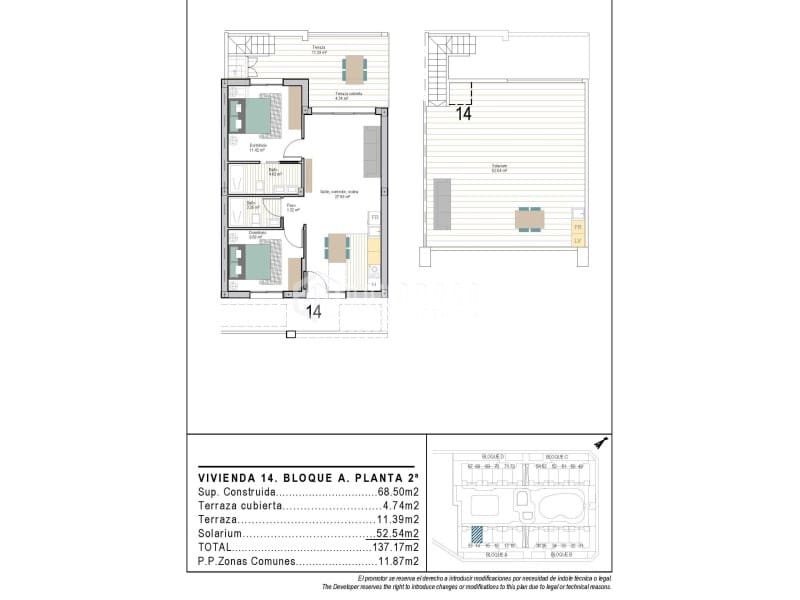 2 camera da letto Attico in vendita in San Cayetano con piscina - 277.900 € (Rif: 9625598)