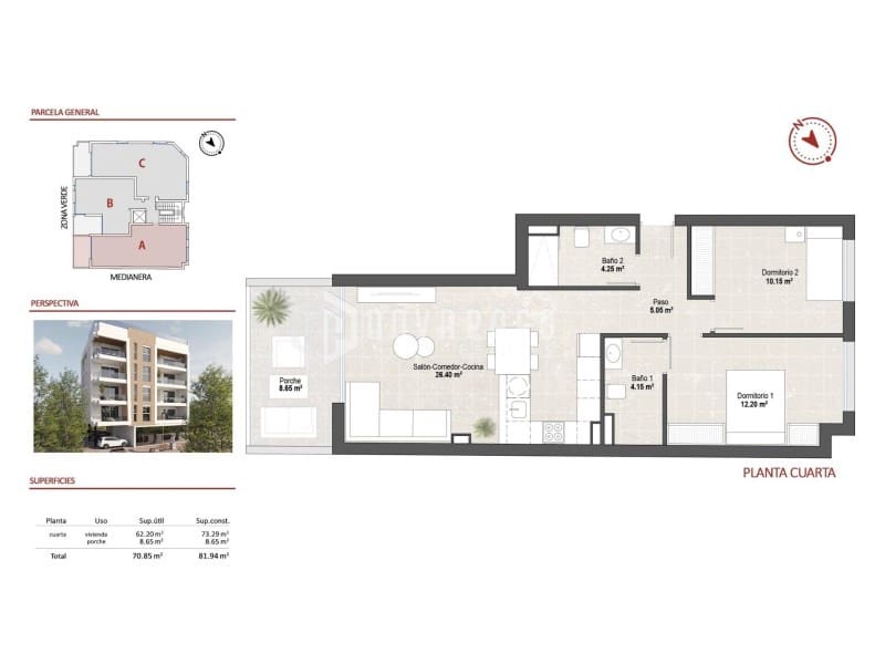 2 chambre Penthouse à vendre à Lo Pagan avec piscine - 259 900 € (Ref: 9625608)