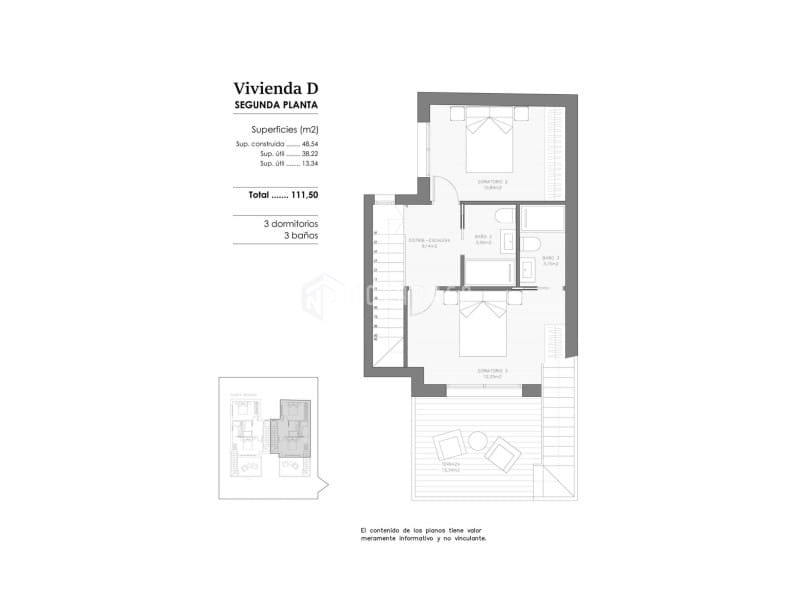 3 makuuhuone Kattohuoneisto myytävänä paikassa Orihuela - 225 570 € (Ref: 9625609)