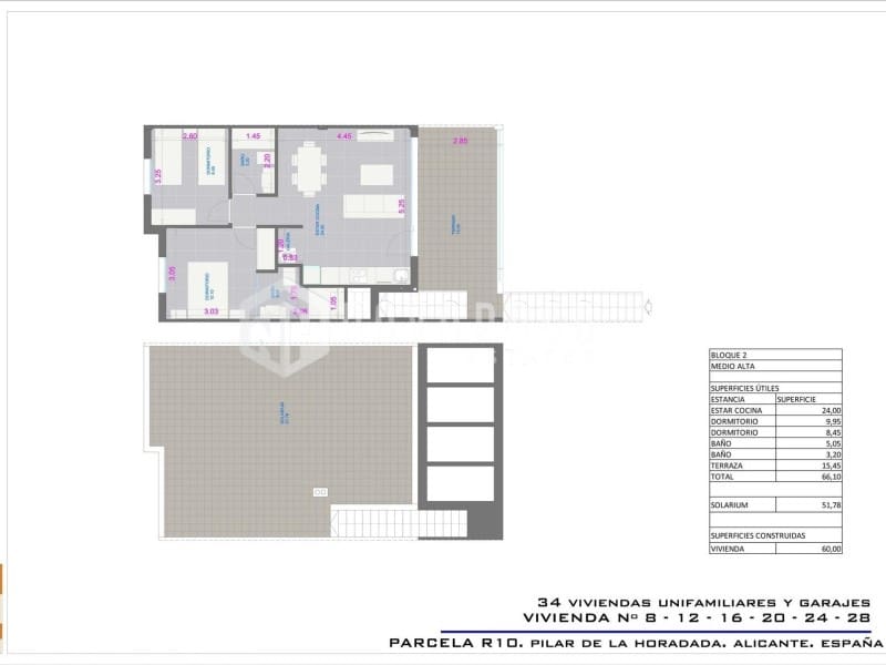 2 bedroom Bungalow for sale in Pinar de Campoverde with pool - € 296,000 (Ref: 9625615)