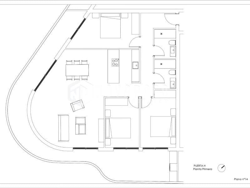 3 makuuhuone Huoneisto myytävänä paikassa Calpe / Calp mukana uima-altaan - 430 715 € (Ref: 9625649)
