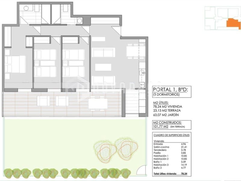 3 sypialnia Apartament na sprzedaż w Javea / Xabia z basenem - 485 000 € (Ref: 9625650)