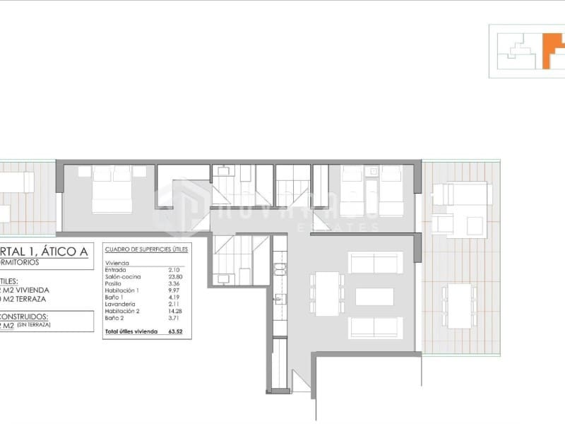2 sovrum Takvåning till salu i Javea / Xabia med pool - 485 000 € (Ref: 9625657)