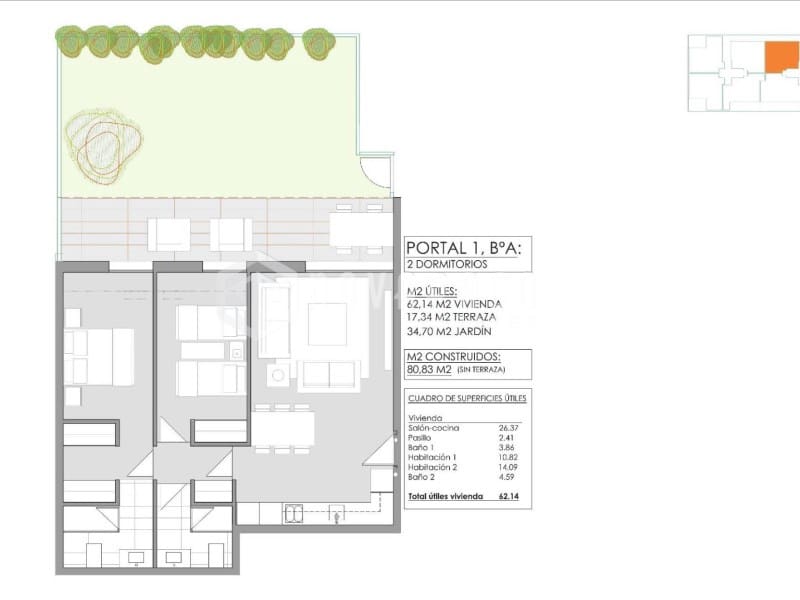 2 quarto Apartamento para venda em Javea / Xabia com piscina - 385 000 € (Ref: 9625658)