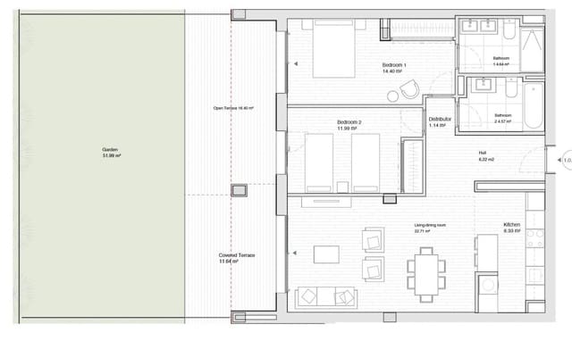 2 sovrum Lägenhet till salu i Huerta Nueva, Estepona med pool garage - 635 000 € (Ref: 9753507)