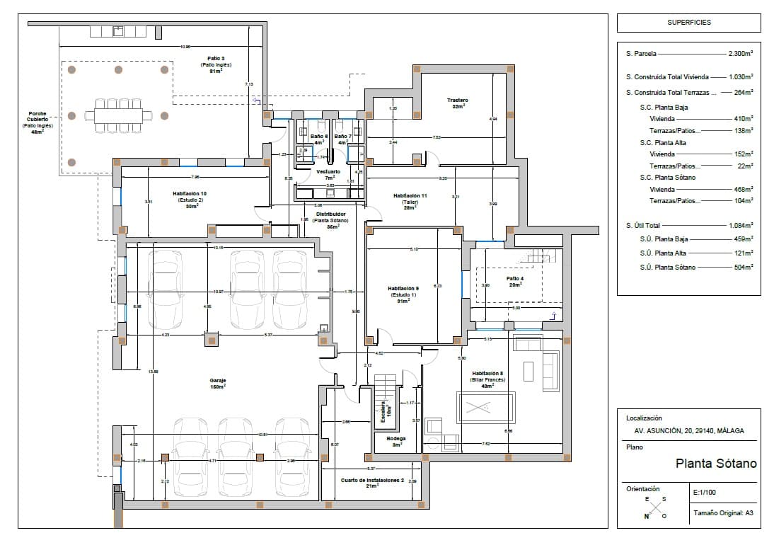 11 soveværelse Byhus til salg i Malaga by med swimmingpool - € 1.860.000 (Ref: 9216650)