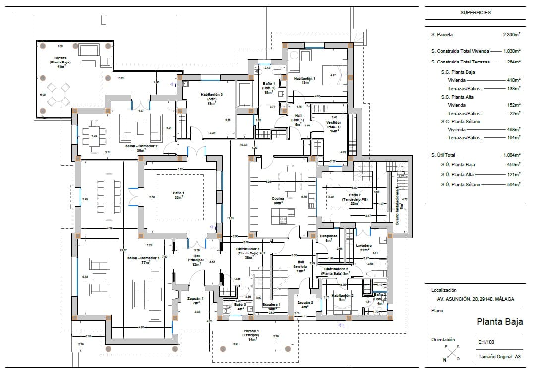 11 soveværelse Byhus til salg i Malaga by med swimmingpool - € 1.860.000 (Ref: 9216650)