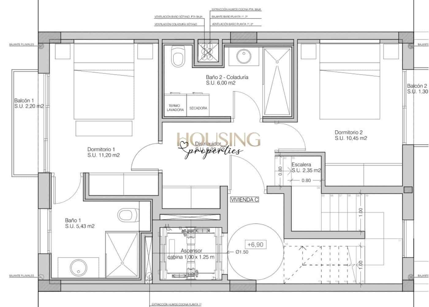 2 bedroom Penthouse for rent in Palma de Mallorca - € 3,300 (Ref: 9715688)