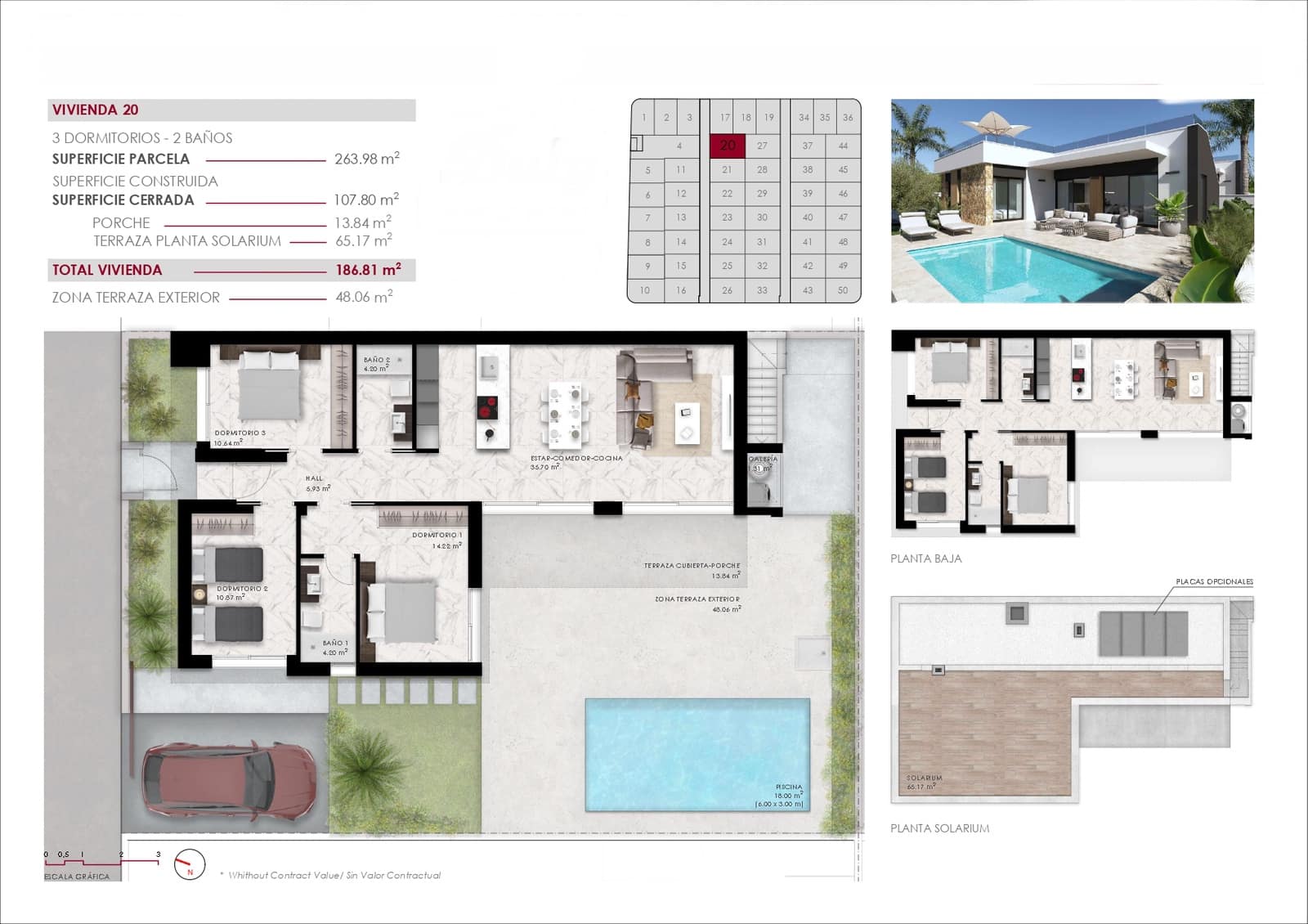 Chalet de 3 habitaciones en Ciudad Quesada en venta con piscina garaje - 495.900 € (Ref: 9426466)