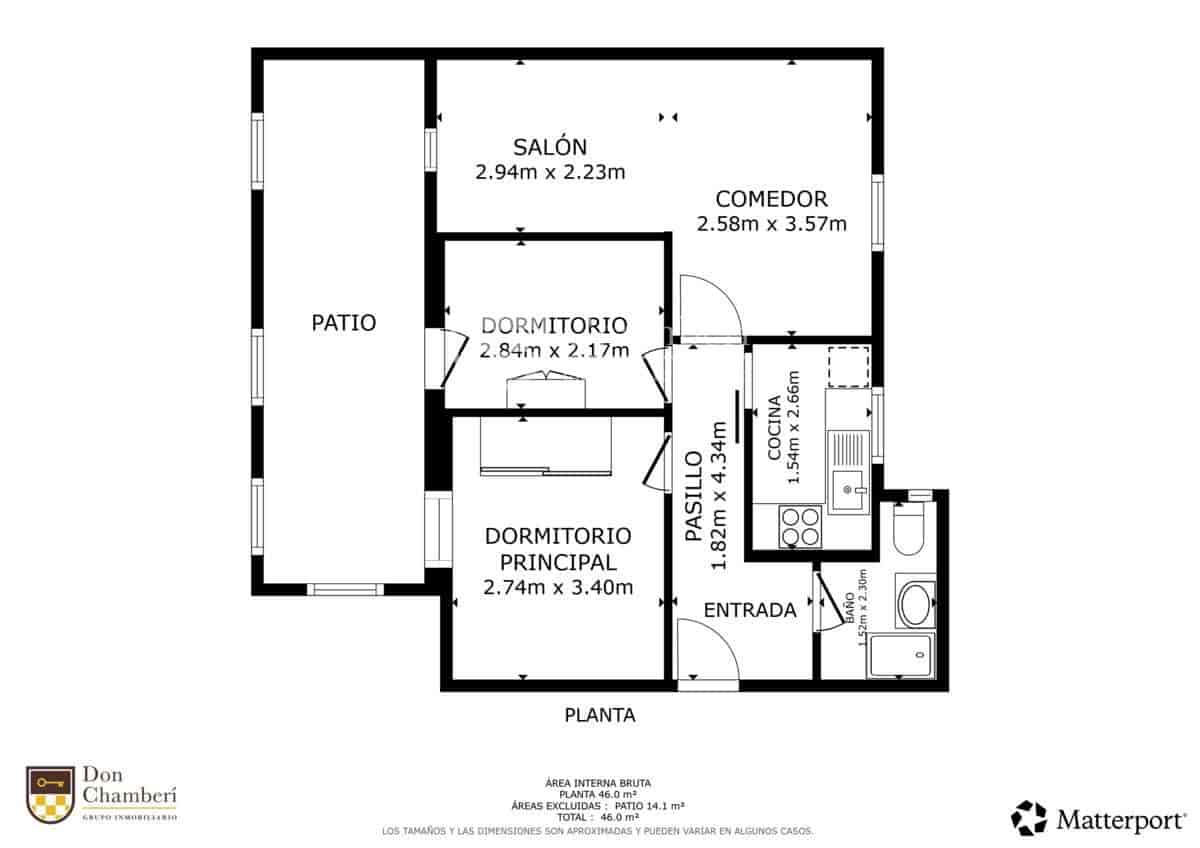 2 soveværelse Lejlighed til salg i Madrid by - € 409.000 (Ref: 9448845)