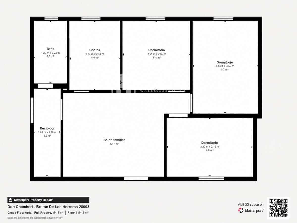 3 soveværelse Lejlighed til salg i Madrid by - € 475.000 (Ref: 9828200)