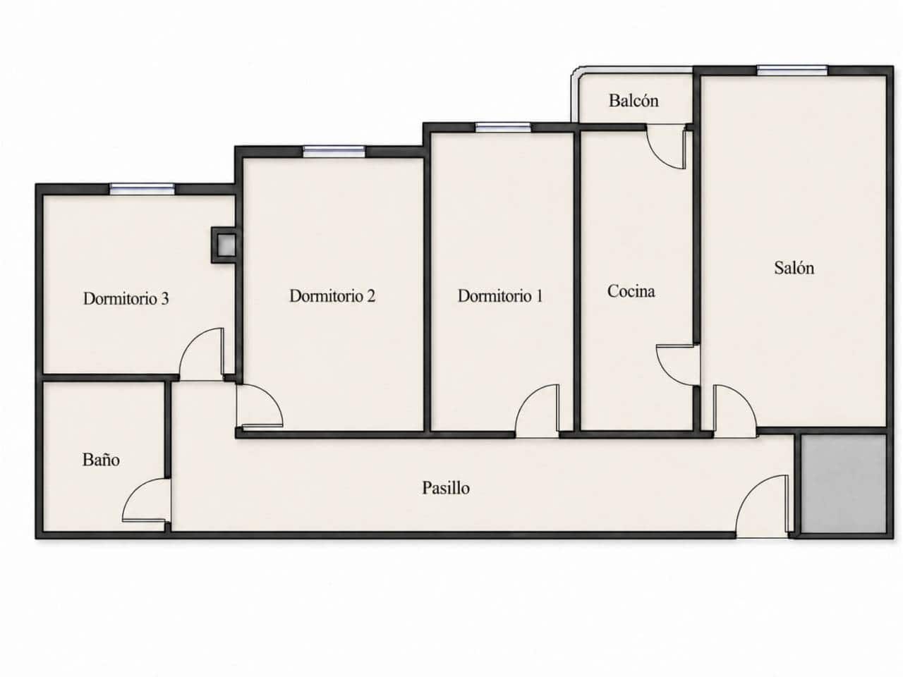 3 chambre Appartement à vendre à Burriana / Borriana - 79 000 € (Ref: 10052265)