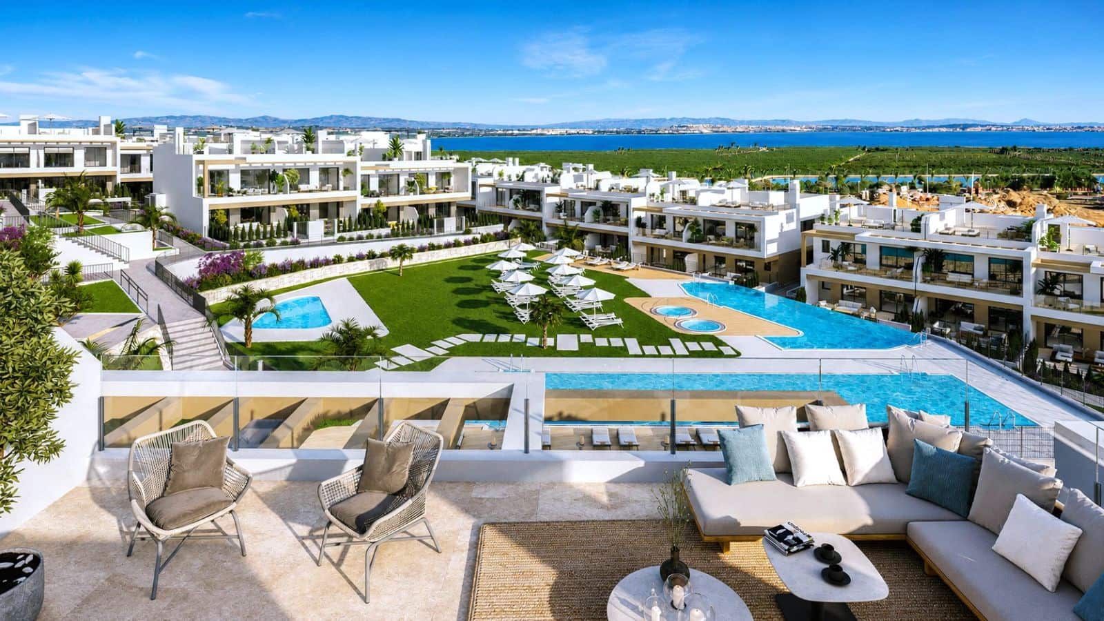 2 Zimmer Wohnung zu verkaufen in Torrevieja mit Pool - 295.800 € (Ref: 10033213)
