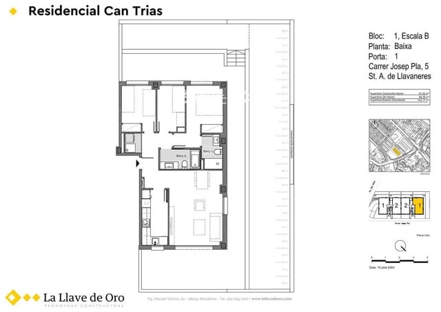 Piso de 3 habitaciones en Sant Andreu de Llavaneres en venta con garaje - 422.000 € (Ref: 9482253)