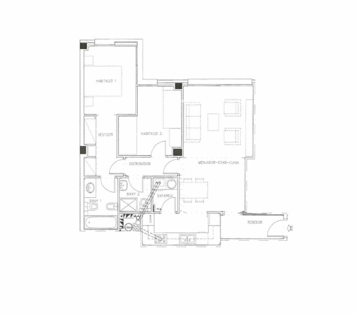 2 bedroom Flat for sale in Barcelona city with pool - € 550,000 (Ref: 9482369)