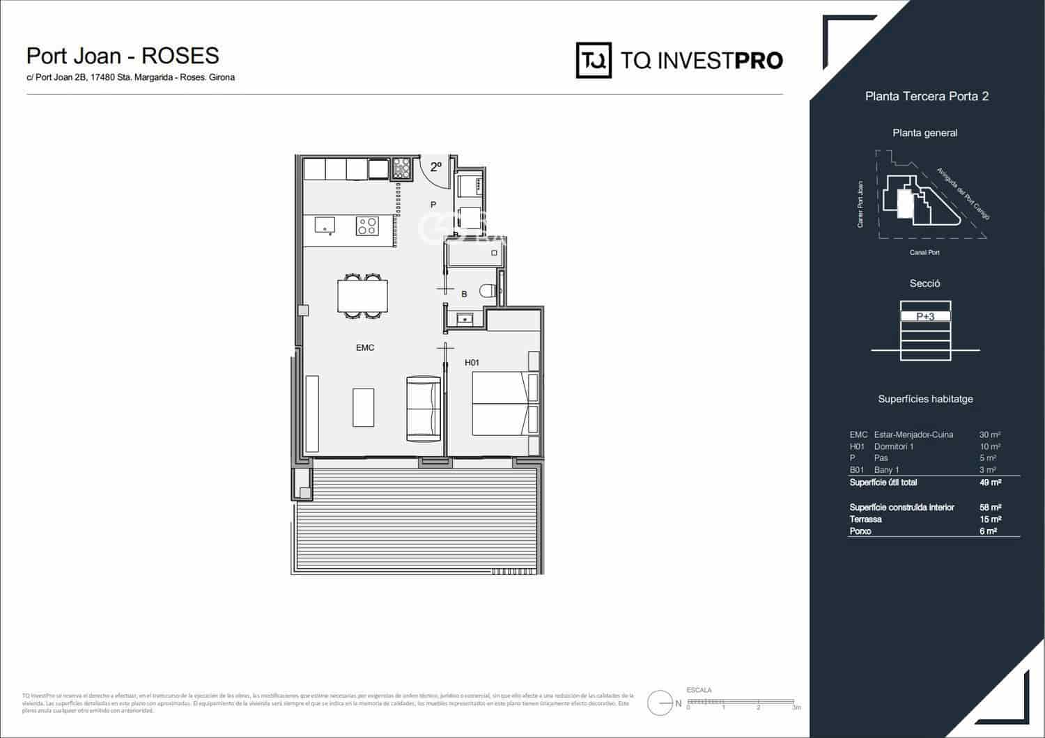 2 bedroom Flat for sale in Roses with pool - € 352,000 (Ref: 9544118)