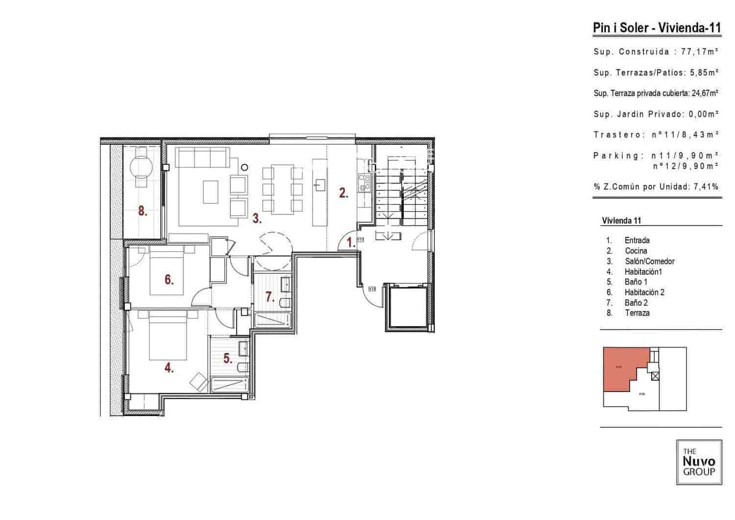 2 soveværelse Penthouse til salg i Cerdanyola del Valles med swimmingpool garage - € 595.000 (Ref: 9696788)
