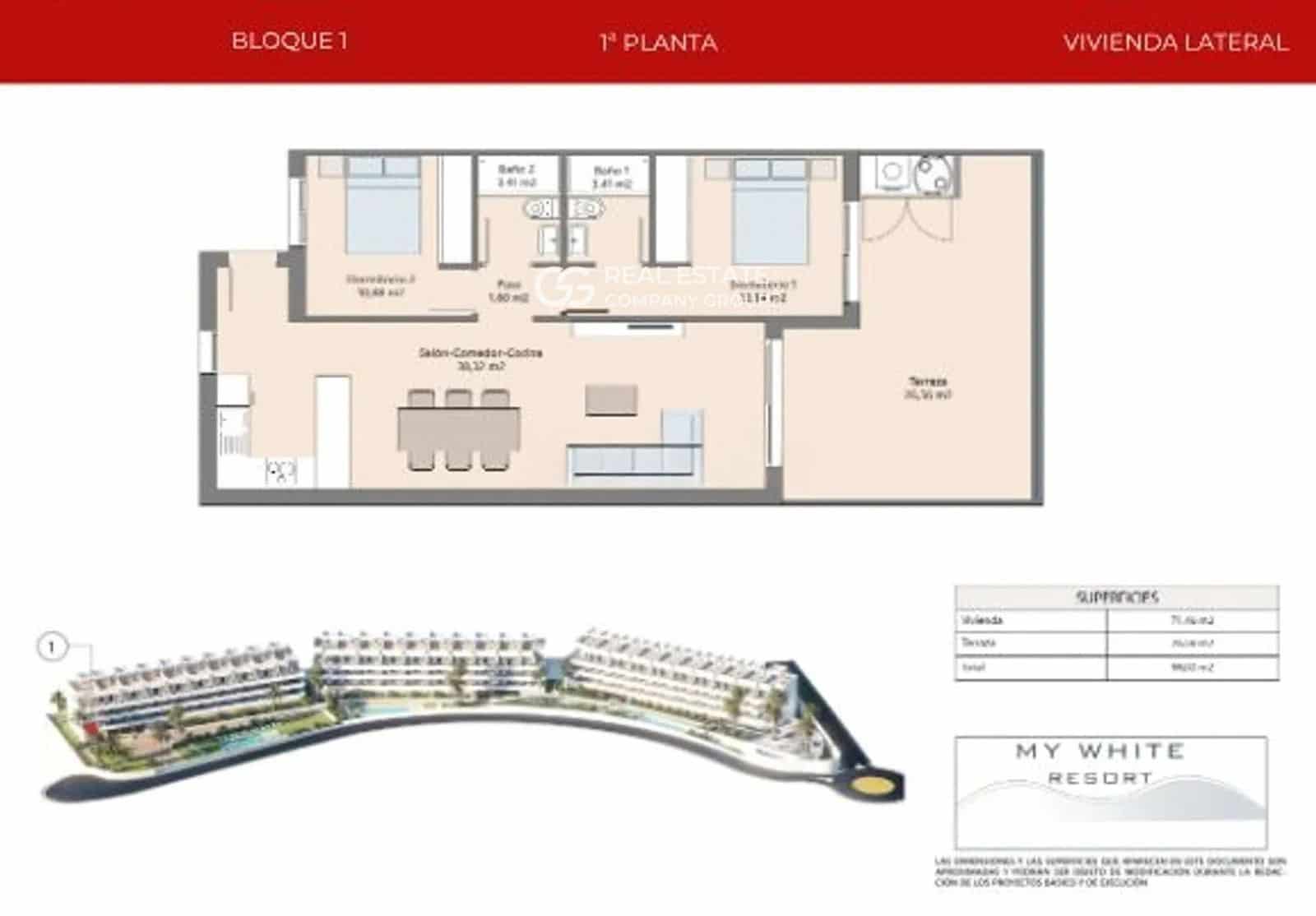 2 sovrum Lägenhet till salu i Finestrat med pool garage - 279 900 € (Ref: 9737165)